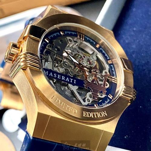  Shop Authentic Maserati Automatic Skeleton Dial Rose Gold Blue Leather Strap Watch For Men - R8821108022 - Luxxuri