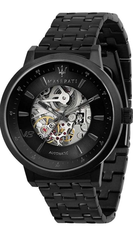  Shop Authentic Maserati Granturismo Sport GT Skeleton Black Dial Black Steel Strap Watch For Men - R8823134003 - Luxxuri