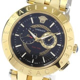  Shop Authentic Versace V-Race Quartz Black Dial Gold Steel Strap Watch For Men - VEBV00519 - Luxxuri