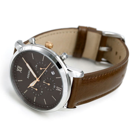  Shop Authentic Fossil Neutra Chronograph Black Dial Brown Leather Strap Watch for Men - FS5408 - Luxxuri