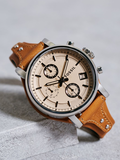  Shop Authentic Fossil Original Boyfriend Sport Chronograph Beige Dial Brown Leather Strap Watch for Women - ES4046 - Luxxuri