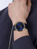  Shop Authentic Fossil The Minimalist 3H Analog Blue Dial Blue Leather Strap Watch for Men - FS5789 - Luxxuri