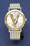  Shop Authentic Versace Virtus Quartz White Dial Two Tone Steel Strap Watch for Women - VEHC00719 - Luxxuri
