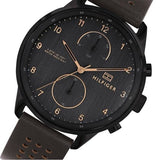  Shop Authentic Tommy Hilfiger Chase Quartz Black Dial Brown Leather Strap Watch for Men - 1791577 - Luxxuri