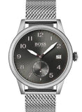  Shop Authentic Hugo Boss Legacy Grey Dial Silver Mesh Bracelet Watch for Men - 1513673 - Luxxuri
