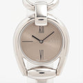  Shop Authentic Gucci Horsebit Collection Quartz Brown Dial Silver Steel Strap Watch For Women - YA139501 - Luxxuri
