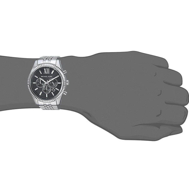  Shop Authentic Michael Kors Lexington Chronograph Black Dial Black Steel Strap Watch For Men - MK8602 - Luxxuri