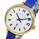  Shop Authentic Marc Jacobs Sally White Dial Blue Leather Strap Watch for Women - MBM1354 - Luxxuri