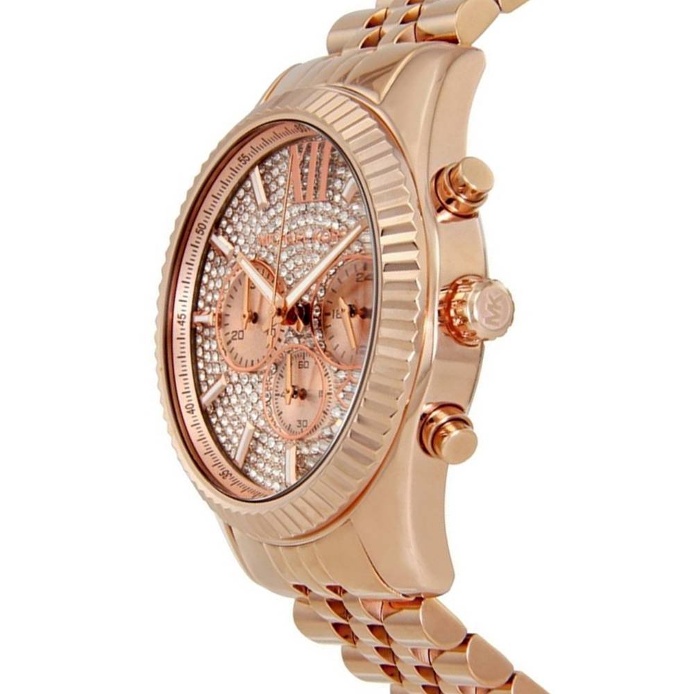  Shop Authentic Michael Kors Lexington Rose Gold Dial Rose Gold Stainless Steel Strap Watch for Men - MK8580 - Luxxuri