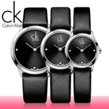  Shop Authentic Calvin Klein Minimal Black Dial Black Leather Strap Watch for Men - K3M221CS - Luxxuri
