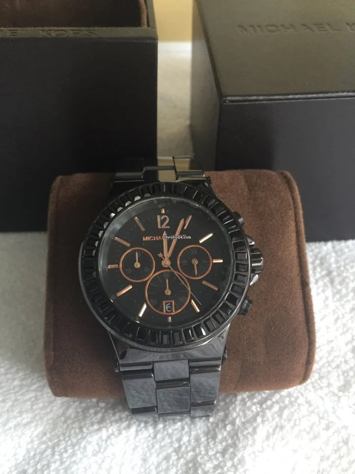  Shop Authentic Michael Kors Ryker Chronograph Black Dial Black Steel Strap Watch For Men - MK8529 - Luxxuri