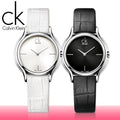  Shop Authentic Calvin Klein Skirt White Dial White Leather Strap Watch for Women - K2U231K6 - Luxxuri