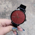  Shop Authentic Calvin Klein Even Maroon Dial Black Leather Strap Watch for Men - K7B214CP - Luxxuri