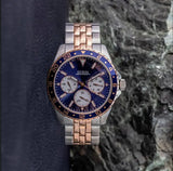 Shop Authentic Guess Odyssey Blue Dial Two Tone Steel Strap Watch For Men - W1107G3 - Luxxuri