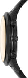  Shop Authentic Fossil Goodwin Chronograph Black Dial Black Leather Strap Watch for Men - FS5585 - Luxxuri