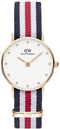  Shop Authentic Daniel Wellington Classic Petite Silver Dial Three Tone Nylon Strap Watch for Women - DW00100255 - Luxxuri