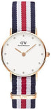  Shop Authentic Daniel Wellington Classic Petite Silver Dial Three Tone Nylon Strap Watch for Women - DW00100255 - Luxxuri
