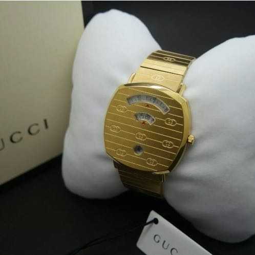  Shop Authentic Gucci Grip Yellow Gold Dial Yellow Gold Steel Strap Unisex Watch -  YA157403 - Luxxuri
