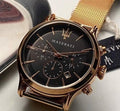  Shop Authentic Maserati Epoca Black Dial Gold Mesh Bracelet Watch For Men - R8873618005 - Luxxuri