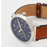  Shop Authentic Fossil Neutra Minimalist Moonphase Blue Dial Brown Leather Strap Watch for Men - FS5903 - Luxxuri