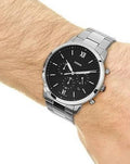  Shop Authentic Fossil Neutra Chronograph Black Dial Silver Steel Strap Watch for Men - FS5384 - Luxxuri