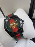  Shop Authentic Gucci Dive Green & Red Dial Green & Red Nylon Strap Watch For Men - YA136216 - Luxxuri