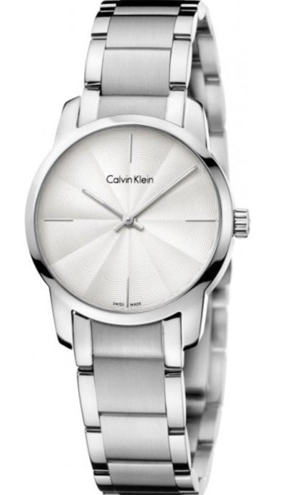 Shop Authentic Calvin Klein City White Dial Silver Steel Strap Watch for Women - K2G23146 - Luxxuri
