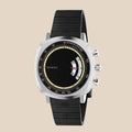 Shop Authentic Gucci Grip Chronograph Black Dial Black Rubber Strap Watch For Men - YA157301 - Luxxuri