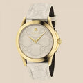  Shop Authentic Gucci G Timeless Quartz White Dial White Leather Strap Watch For Women - YA1264033A - Luxxuri