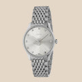  Shop Authentic Gucci G Timeless Quartz Silver Dial Silver Steel Strap Watch For Women - YA1264153 - Luxxuri