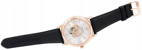  Shop Authentic Emporio Armani Luigi Automatic Silver Dial Black Leather Strap Watch For Men - AR60013 - Luxxuri