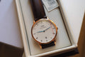  Shop Authentic Daniel Wellington Dapper Bristol White Dial Brown Leather Strap Watch For Women - DW00100094 - Luxxuri