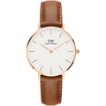  Shop Authentic Daniel Wellington Petite Durham White Dial Brown Leather Strap Watch For Women - DW00100172 - Luxxuri