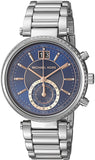  Shop Authentic Michael Kors Sawyer Navy Blue Dial Silver Steel Strap Watch for Women - MK6224 - Luxxuri