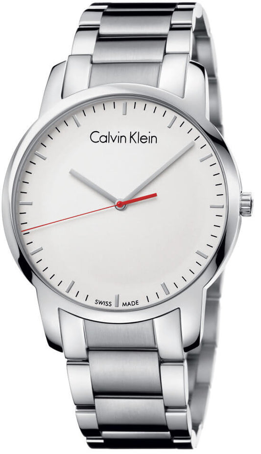  Shop Authentic Calvin Klein City Quartz White Dial Silver Steel Strap Watch for Men - K2G2G1Z6 - Luxxuri