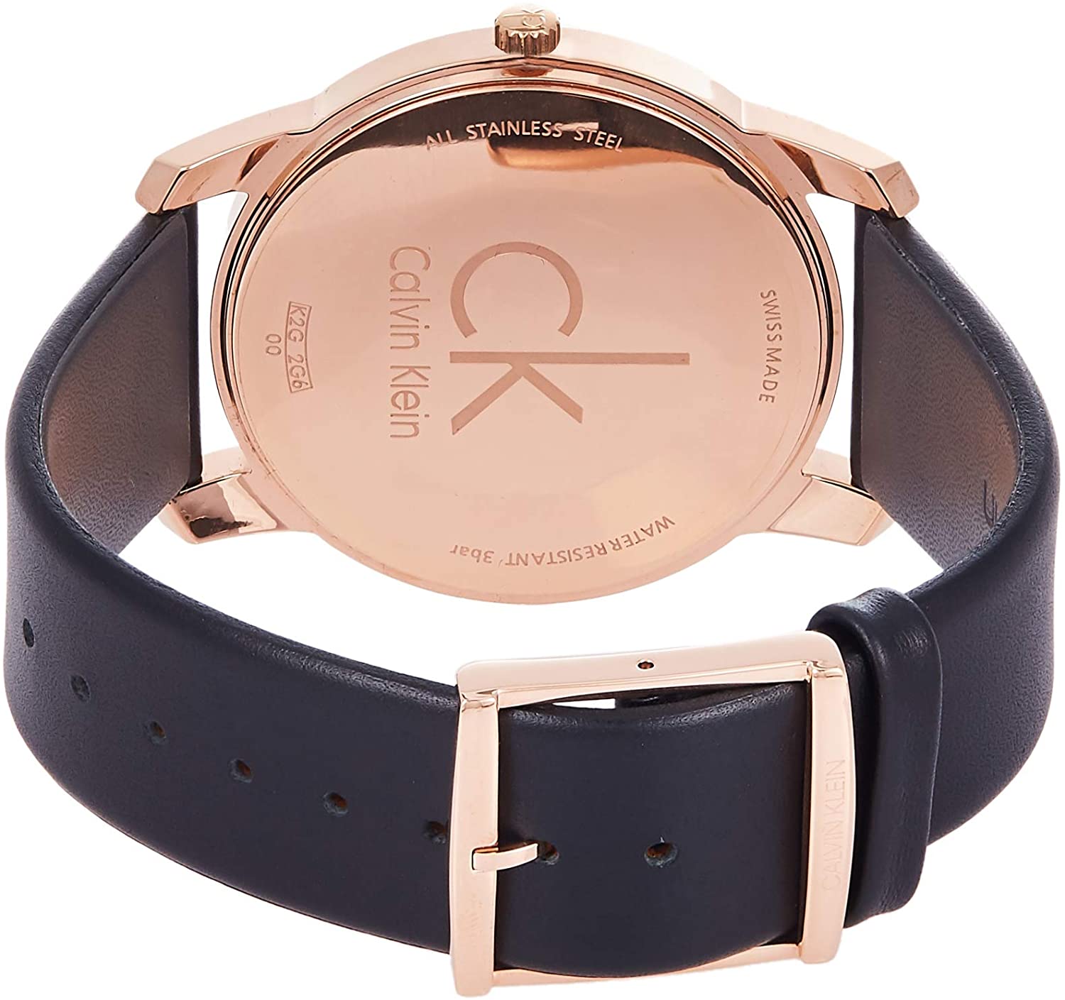  Shop Authentic Calvin Klein City Quartz Grey Dial Black Leather Strap Watch for Men - K2G2G6C3 - Luxxuri