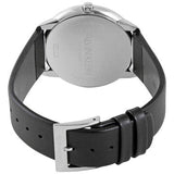  Shop Authentic Calvin Klein Minimal Diamonds Black Dial Black Leather Strap Watch for Men - K3M211CS - Luxxuri