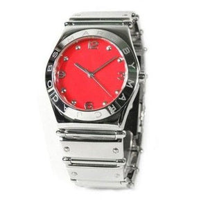  Shop Authentic Marc Jacobs Classic Red Dial Silver Steel Strap Watch for Women - MBM3031 - Luxxuri