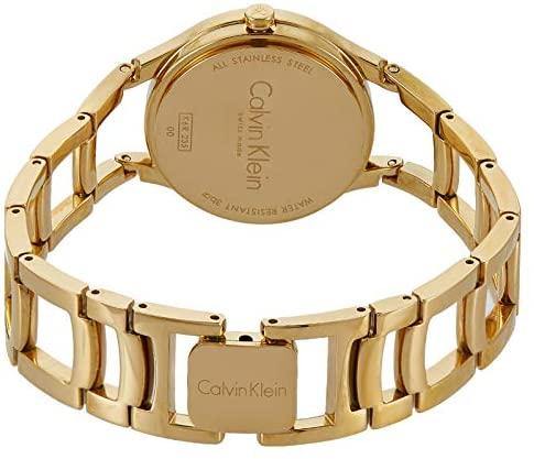  Shop Authentic Calvin Klein Class White Dial Gold Steel Strap Watch for Women - K6R23526 - Luxxuri