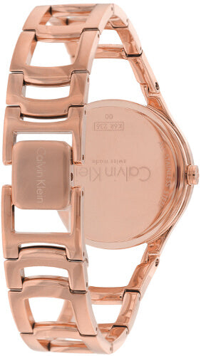  Shop Authentic Calvin Klein Class White Dial Rose Gold Steel Strap Watch for Women - K6R23626 - Luxxuri