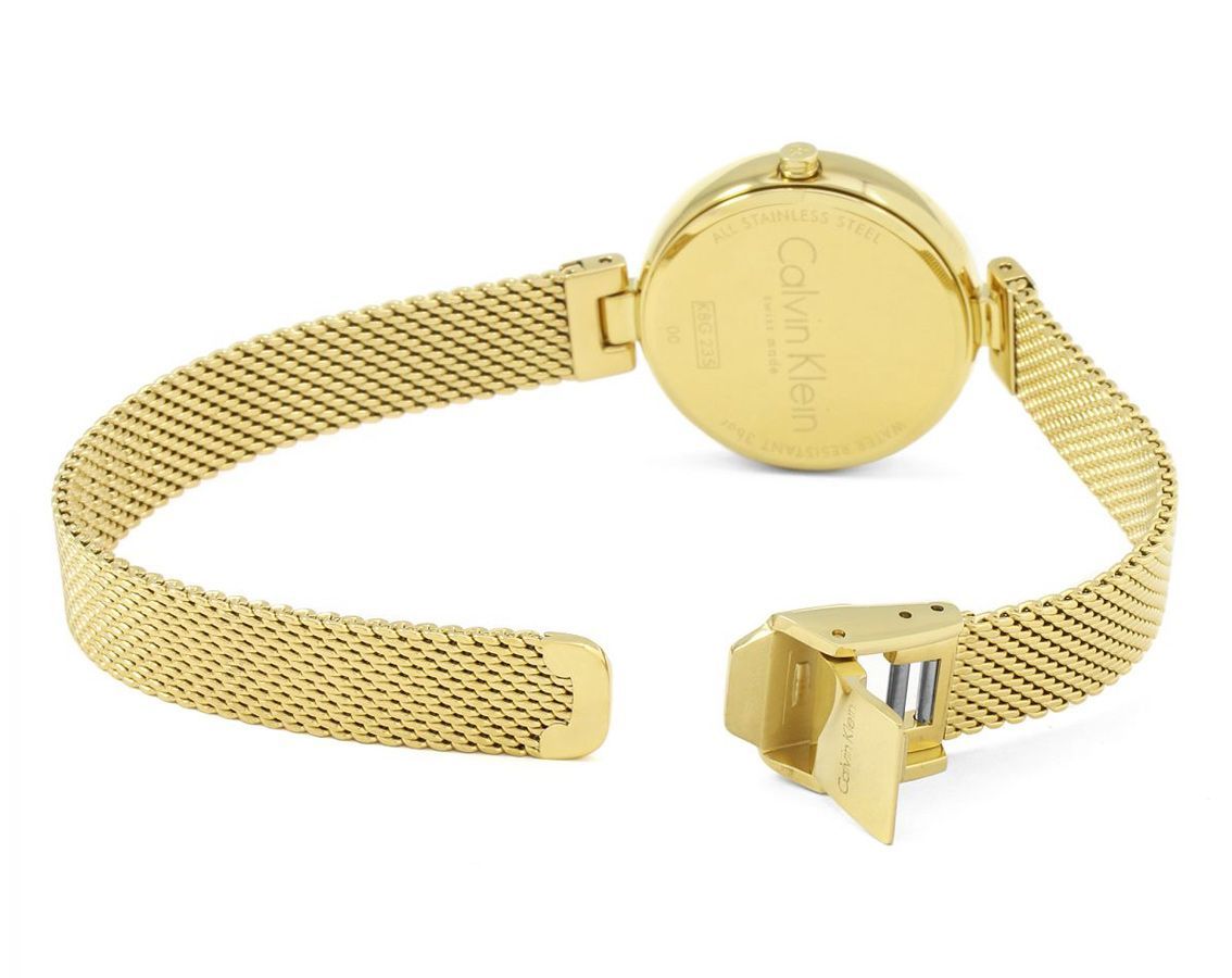  Shop Authentic Calvin Klein Authentic White Dial Rose Gold Mesh Bracelet Watch for Women - K8G23526 - Luxxuri