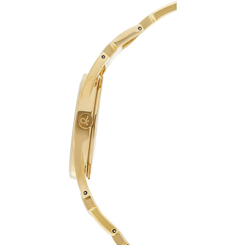  Shop Authentic Calvin Klein Dainty White Dial Gold Steel Strap Watch for Women - K7L23546 - Luxxuri