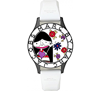  Shop Authentic Marc Jacobs Miss Marc Flower White Dial White Silicone Strap Watch for Women - MBM5513 - Luxxuri