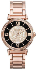  Shop Authentic Michael Kors Catlin Black Dial Rose Gold Steel Strap Watch for Women - MK3339 - Luxxuri