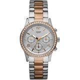  Shop Authentic Guess Mini Spectrum Quartz Silver Dial Two Tone Steel Strap Watch For Women - W0122L1 - Luxxuri