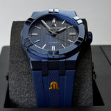  Shop Authentic Maurice Lacroix Automatic PVD Limited Edition Blue Dial Blue Silicon Strap Watch For Men - AI6007-PVC00-430-4 - Luxxuri