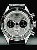  Shop Authentic Tag Heuer Autavia Chronometer Flyback Chronograph Silver Dial Black Leather Strap Watch for Men - CBE511B.FC8279 - Luxxuri