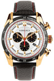  Shop Authentic Versace V-Ray Chronograph White Dial Black Leather Strap Watch for Men - VDB040014 - Luxxuri