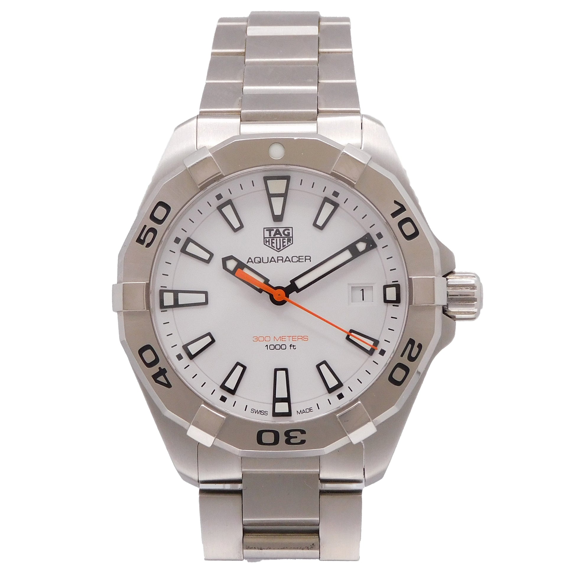  Shop Authentic Tag Heuer Aquaracer White Dial Watch for Men - WBD1111.BA0928 - Luxxuri