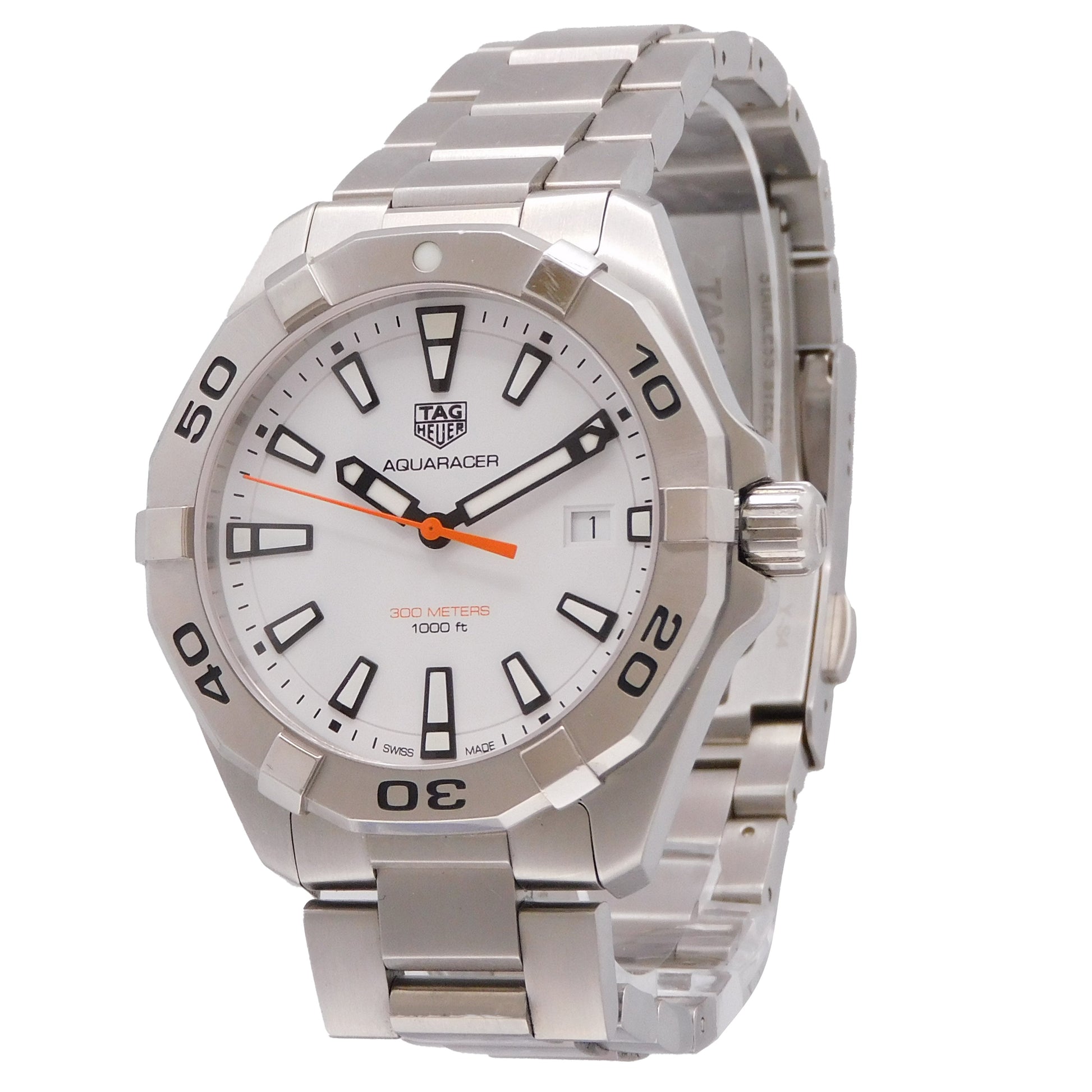 Shop Authentic Tag Heuer Aquaracer White Dial Watch for Men - WBD1111.BA0928 - Luxxuri